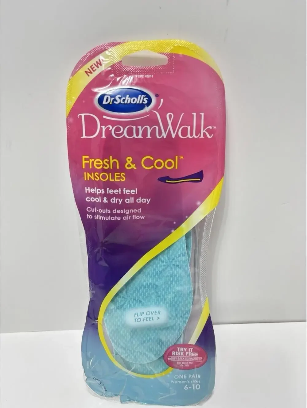 Dr Scholls Dream Walk Fresh Cool Insoles Size 6-10 1 Pair Cut Out Design *Open*
